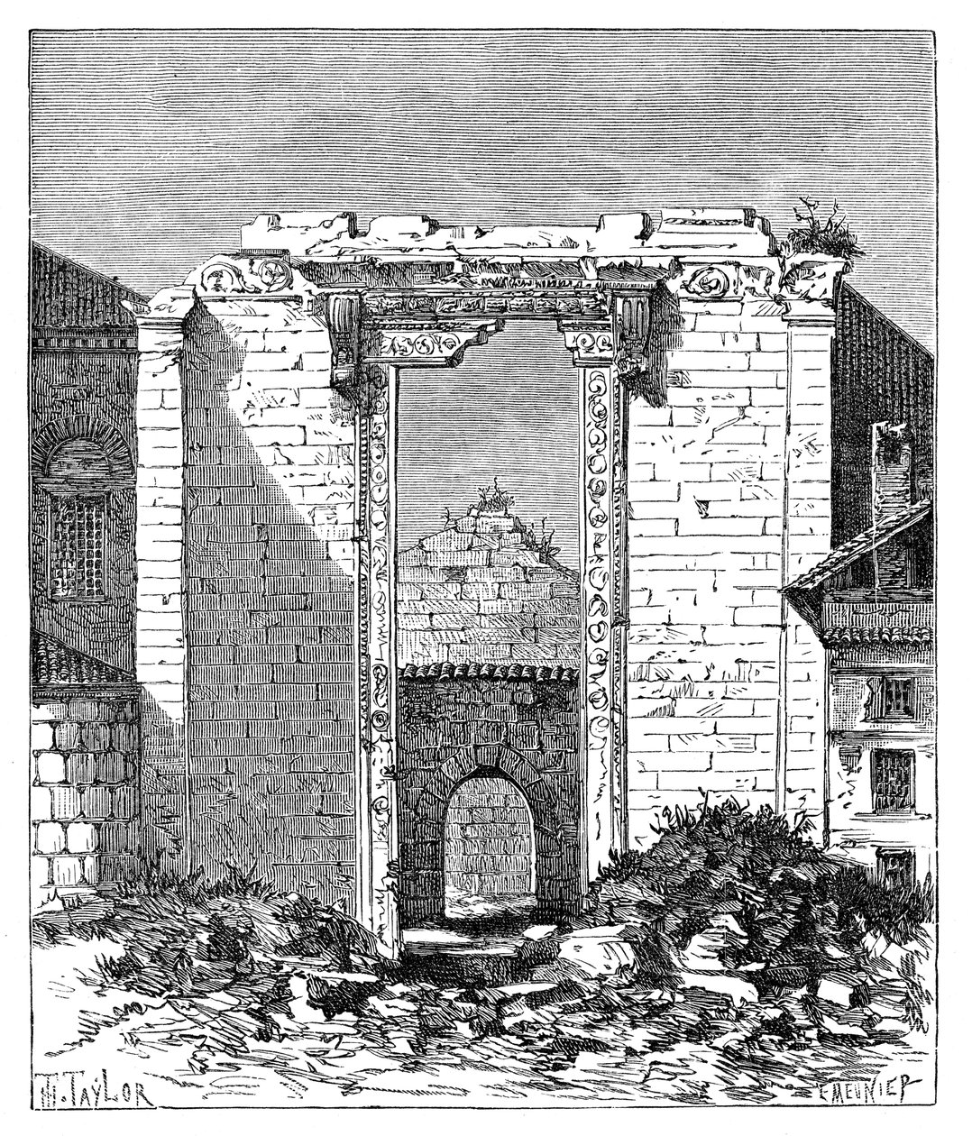 Restos del Templo de Augusto y Roma, Ancyra Ankara, Turquía, 1895 de Unbekannt