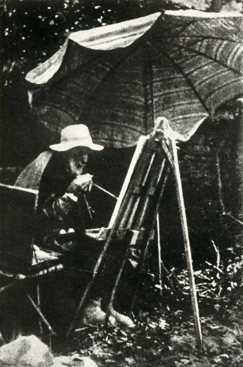 Renoir pintando al aire libre, c. 1910s, 1947 de Unbekannt