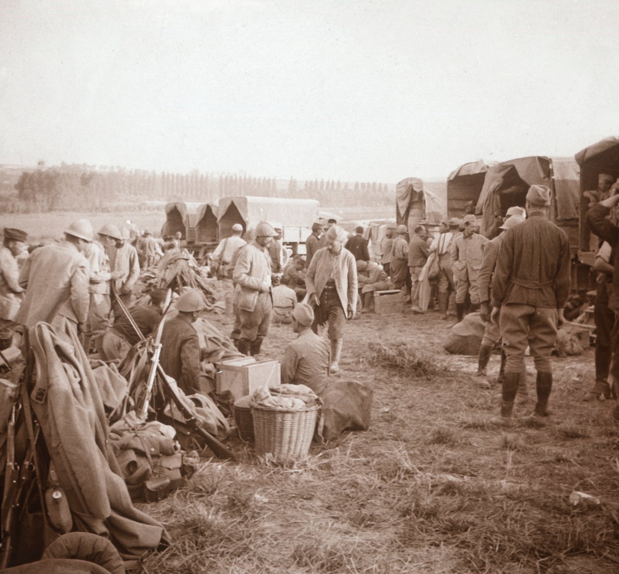 Parada de descanso, Genicourt, norte de Francia, c1914-c1918 de Unbekannt