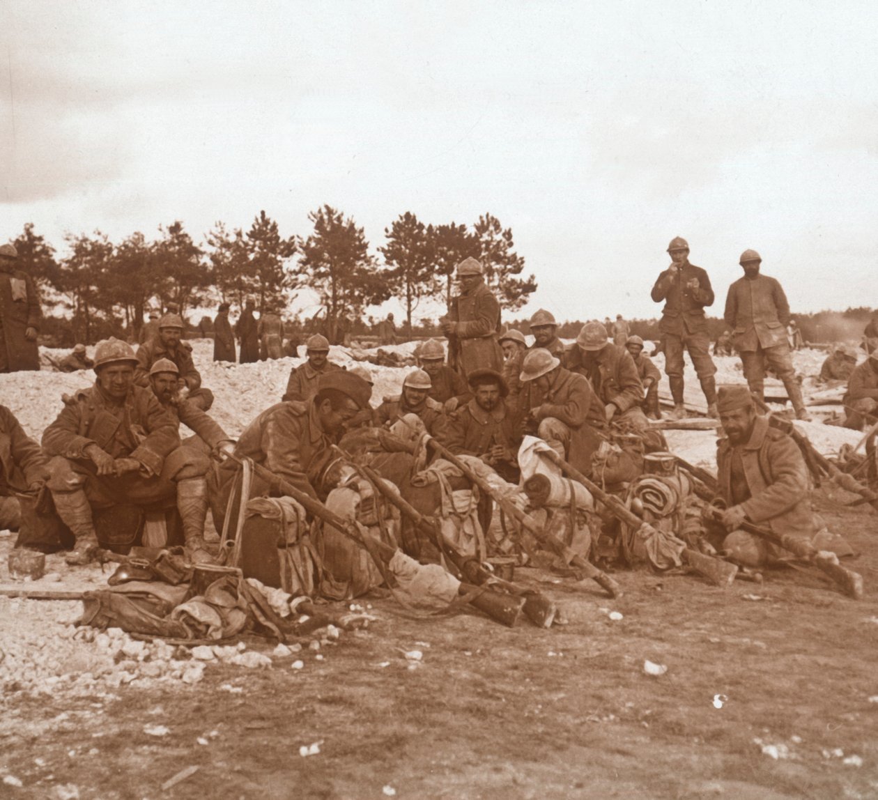Parada de descanso, Champagne, norte de Francia, c1914-c1918 de Unbekannt