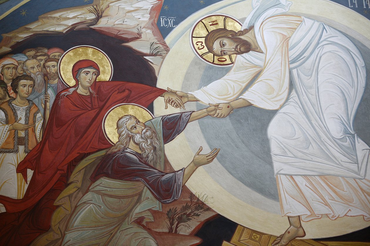 Resurrección. Jesús, Adán y Eva de Unbekannt