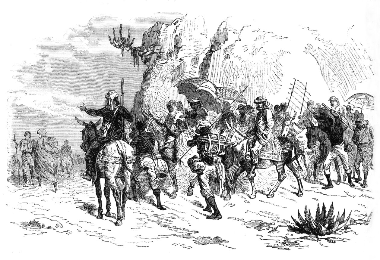 Retorno de los cautivos abisinios, c1880 de Unbekannt