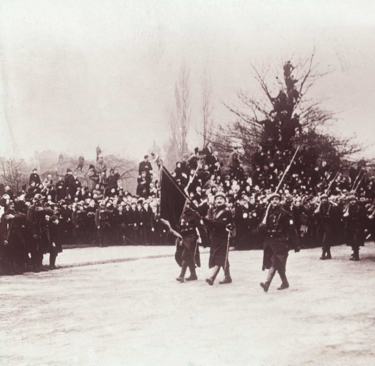 Regreso de los belgas a Lieja, Bélgica, c1914-c1918 de Unbekannt