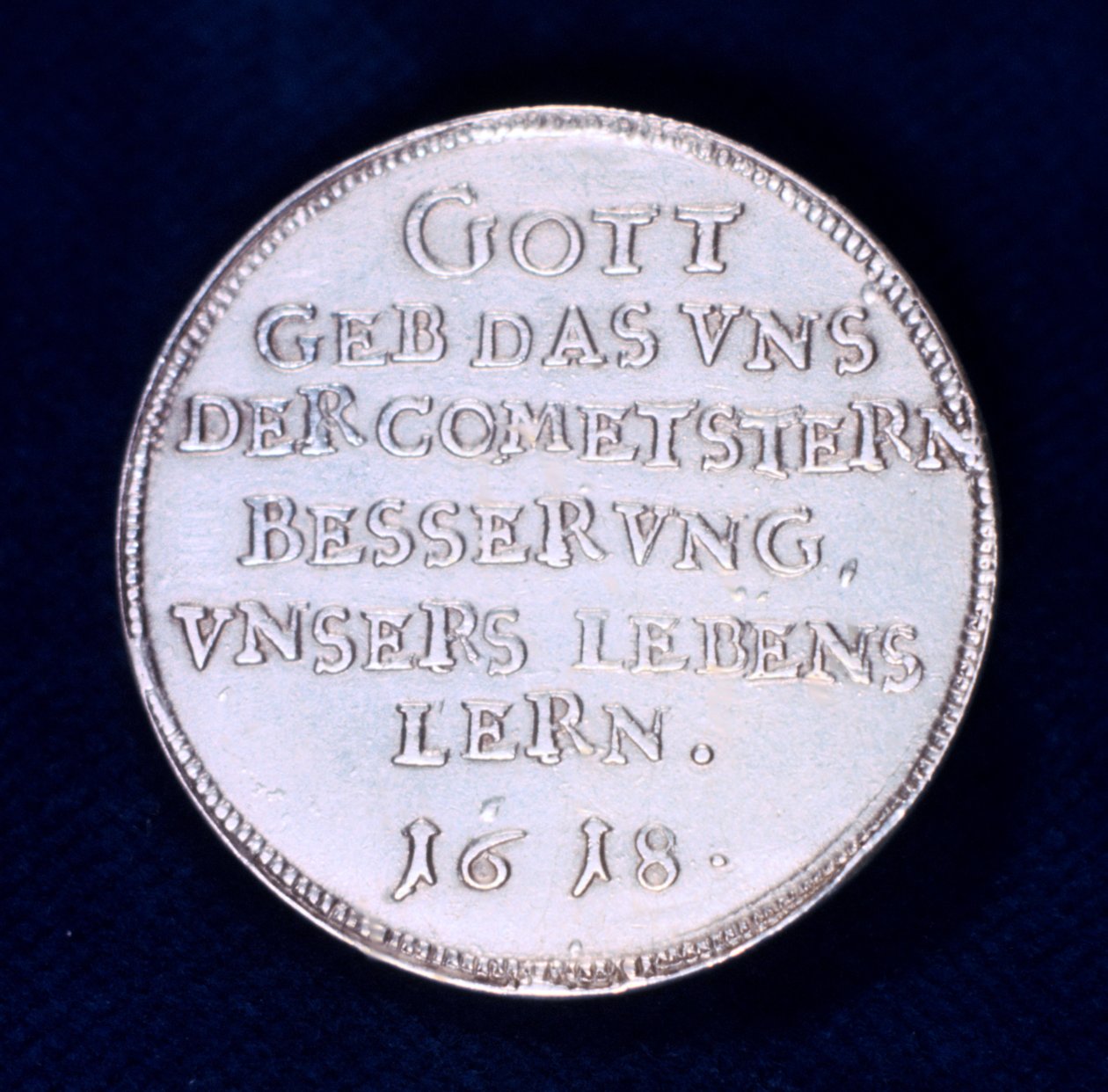 Reverso de una medalla conmemorativa del brillante cometa de noviembre de 1618 de Unbekannt