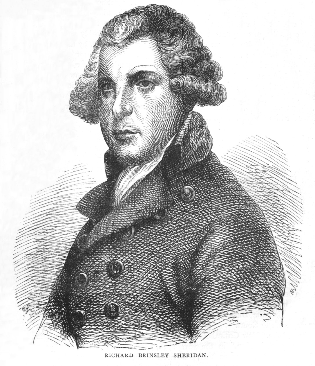 Richard Brinsley Sheridan, dramaturgo, poeta y político irlandés, c1875 1878 de Unbekannt
