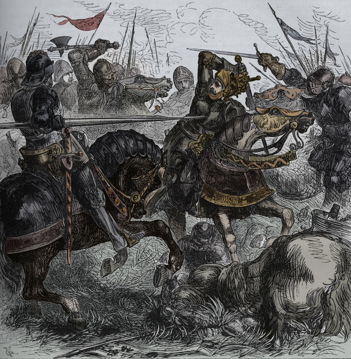 Ricardo III en Bosworth, 22 de agosto de 1485, c1880 de Unbekannt