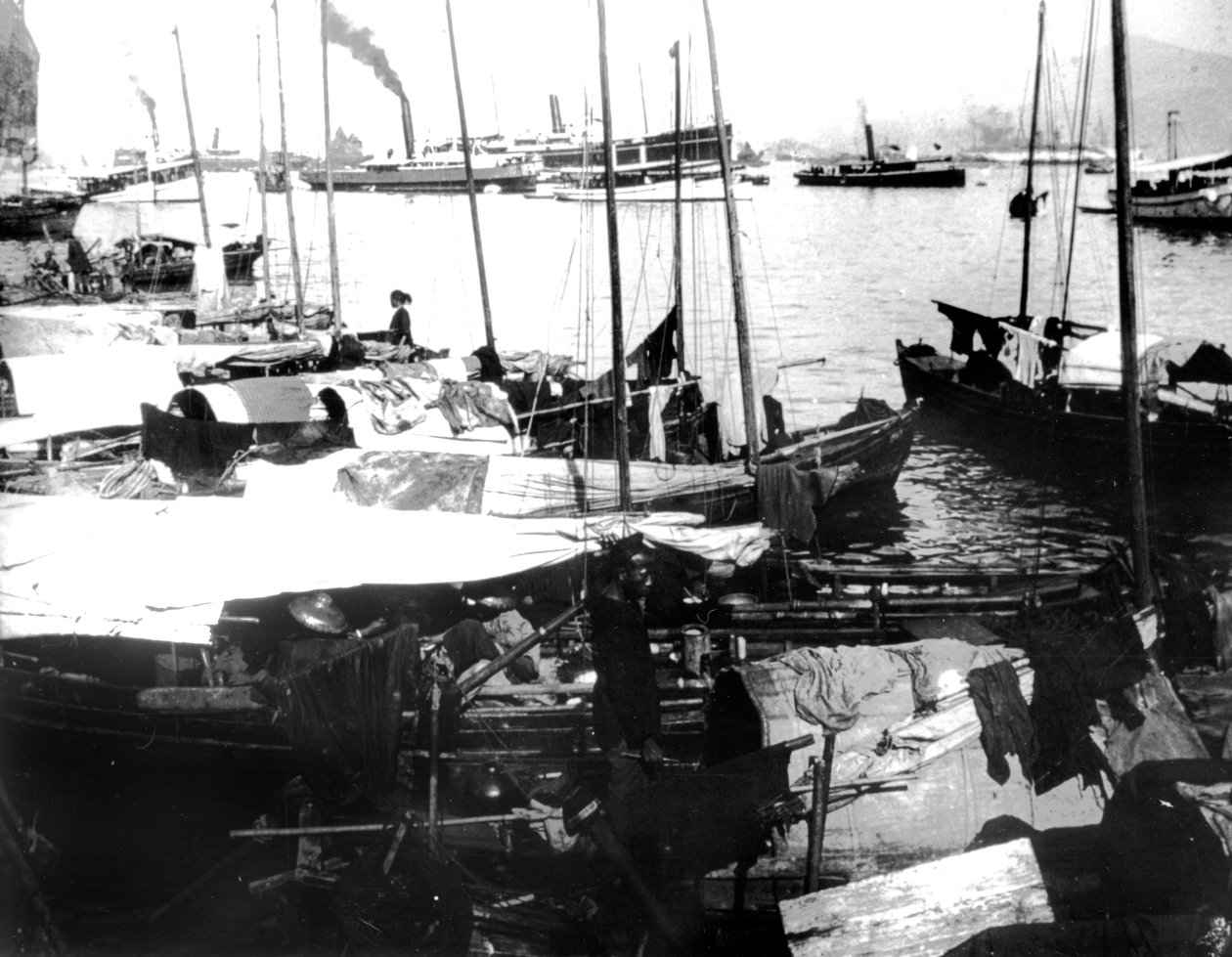 Barcos fluviales, Saigón, 1900 de Unbekannt