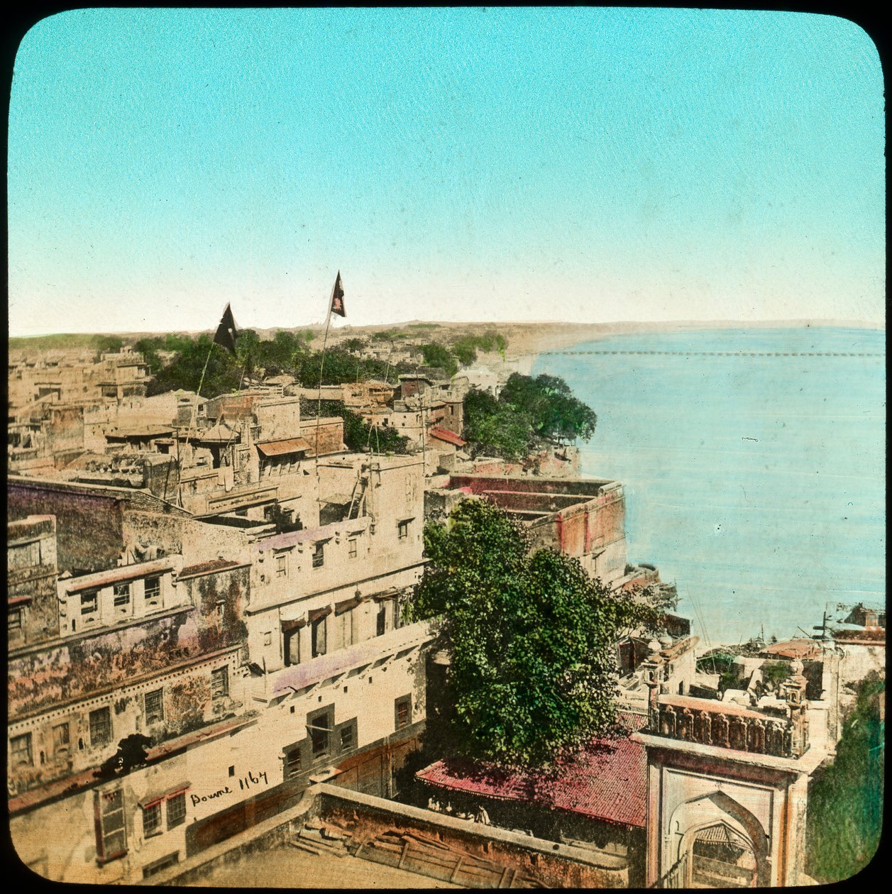 Río Ganges desde la Mezquita Aurangzeb, Benarés, India, finales del siglo XIX o principios del siglo XX de Unbekannt