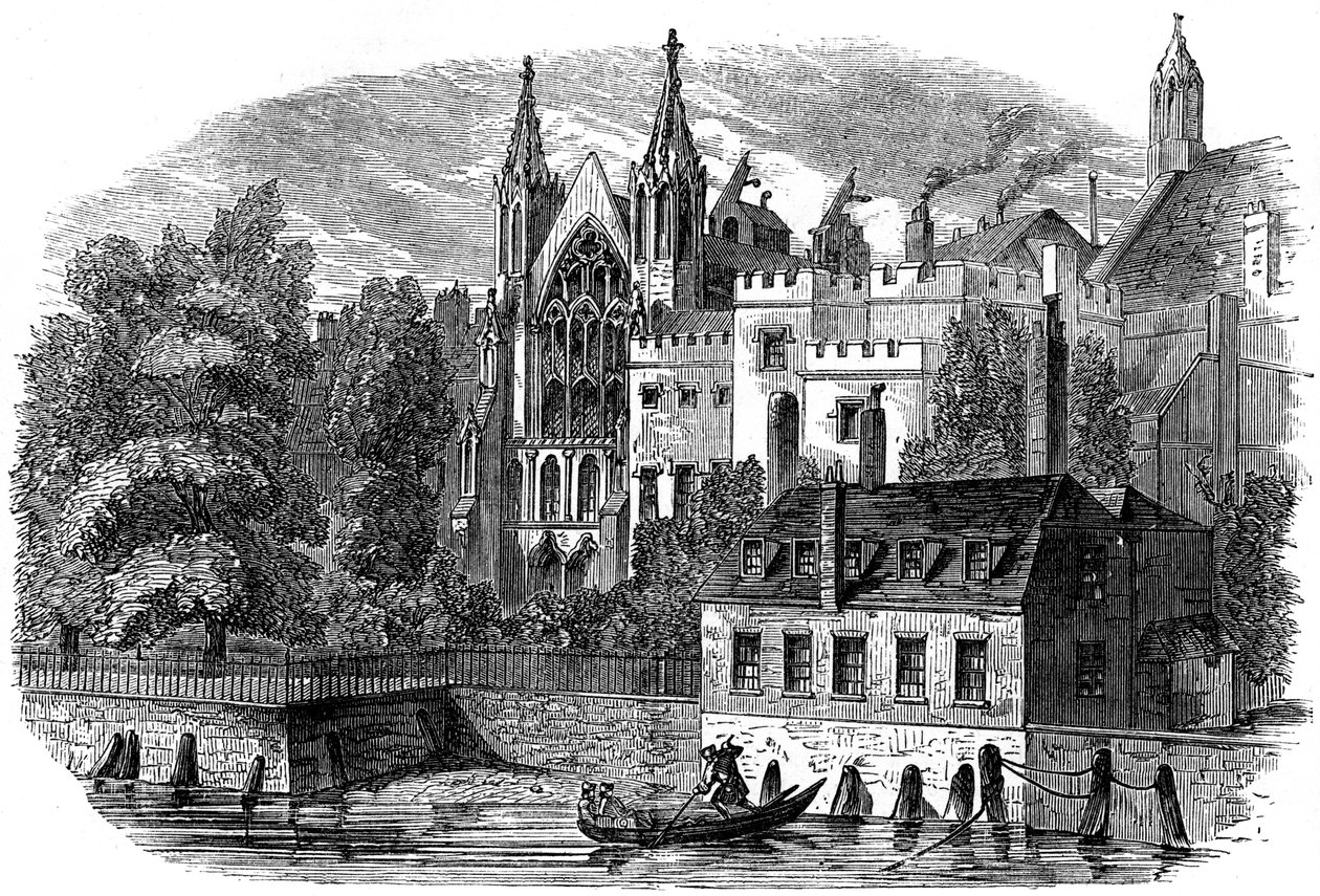 Frente del río de la antigua Casa de los Lores, Londres, siglo XIX de Unbekannt