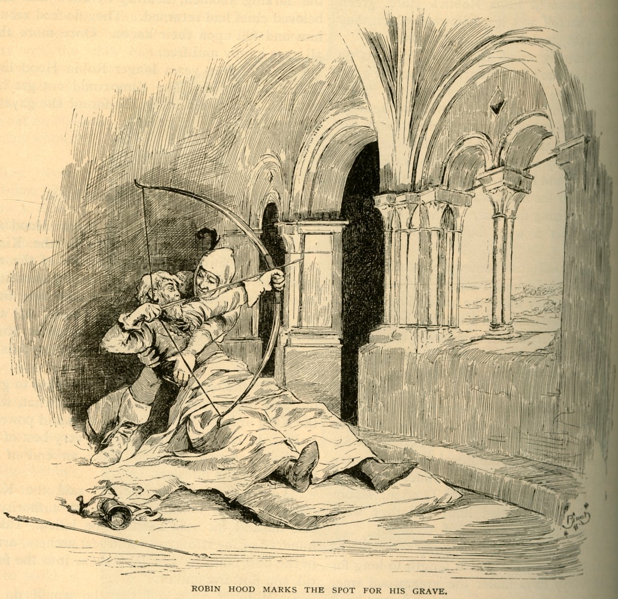Robin Hood marca el lugar para su tumba, 1883 de Unbekannt