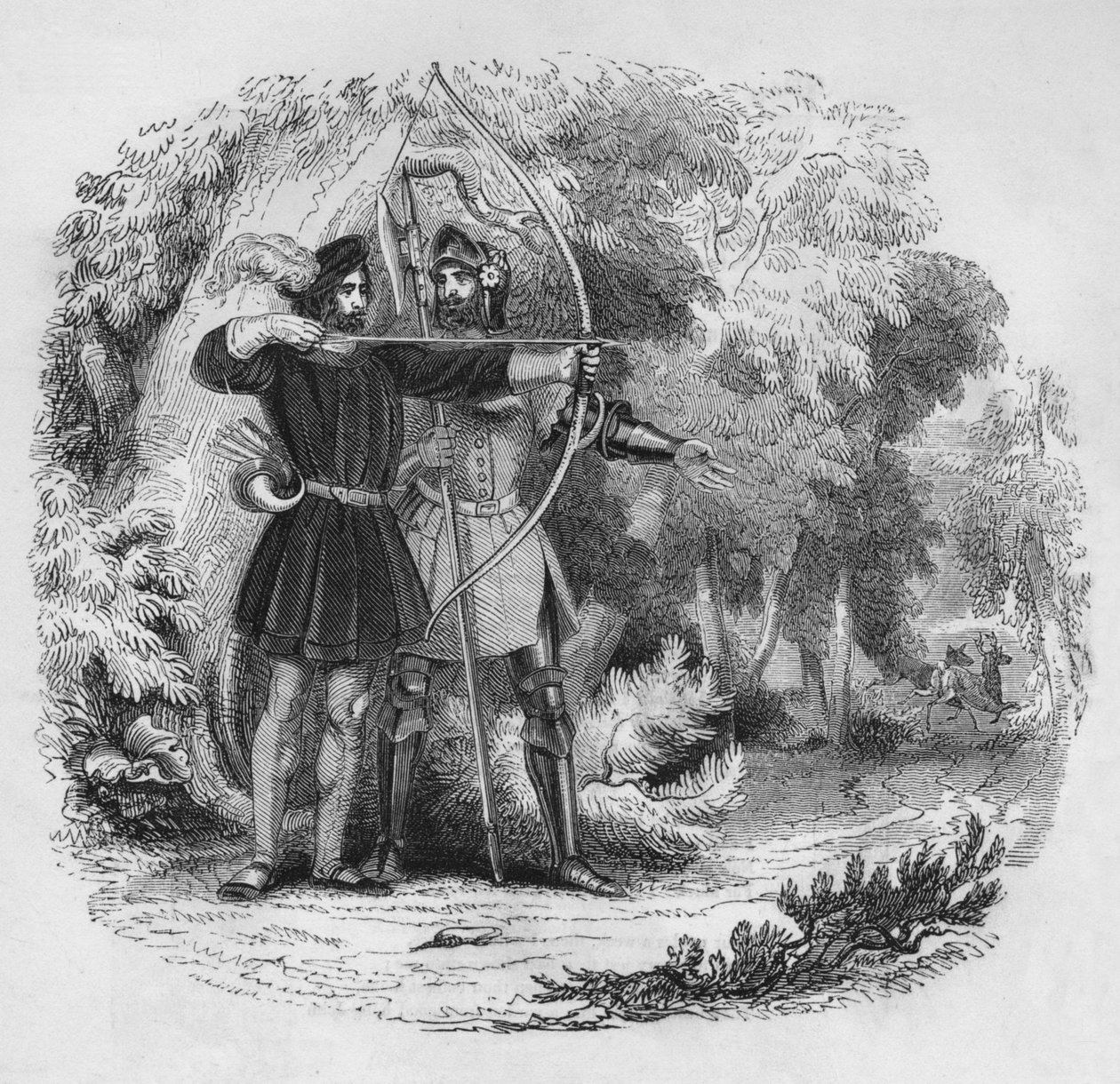Robin Hood y Little John, 1845 de Unbekannt