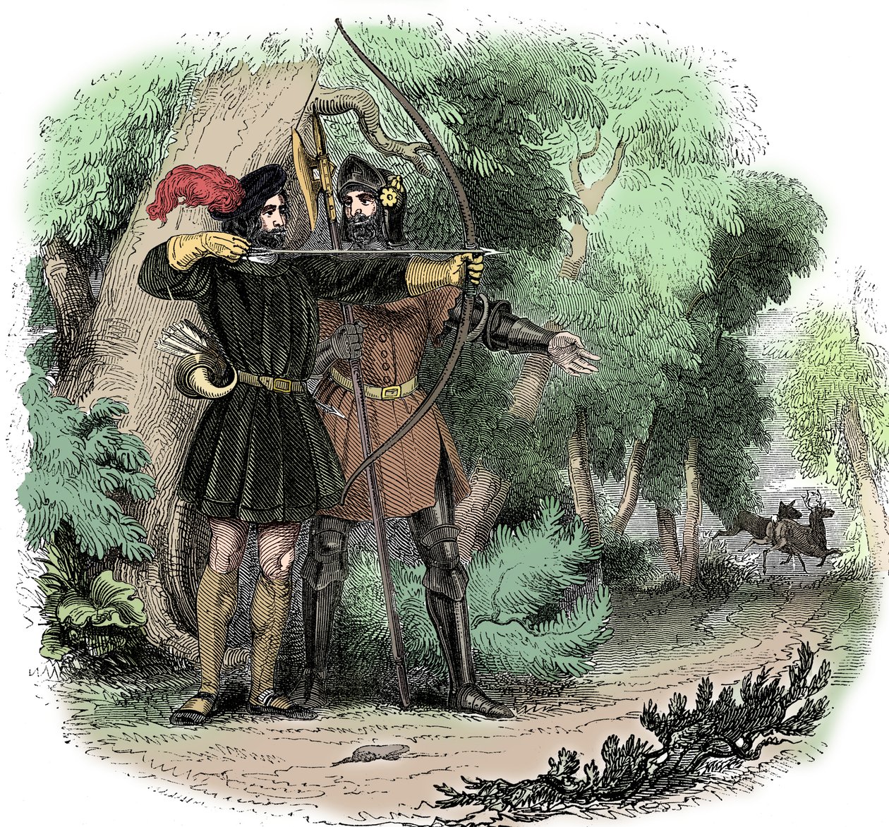 Robin Hood, legendario héroe popular inglés y forajido, campeón de los pobres, principios del siglo XIX de Unbekannt