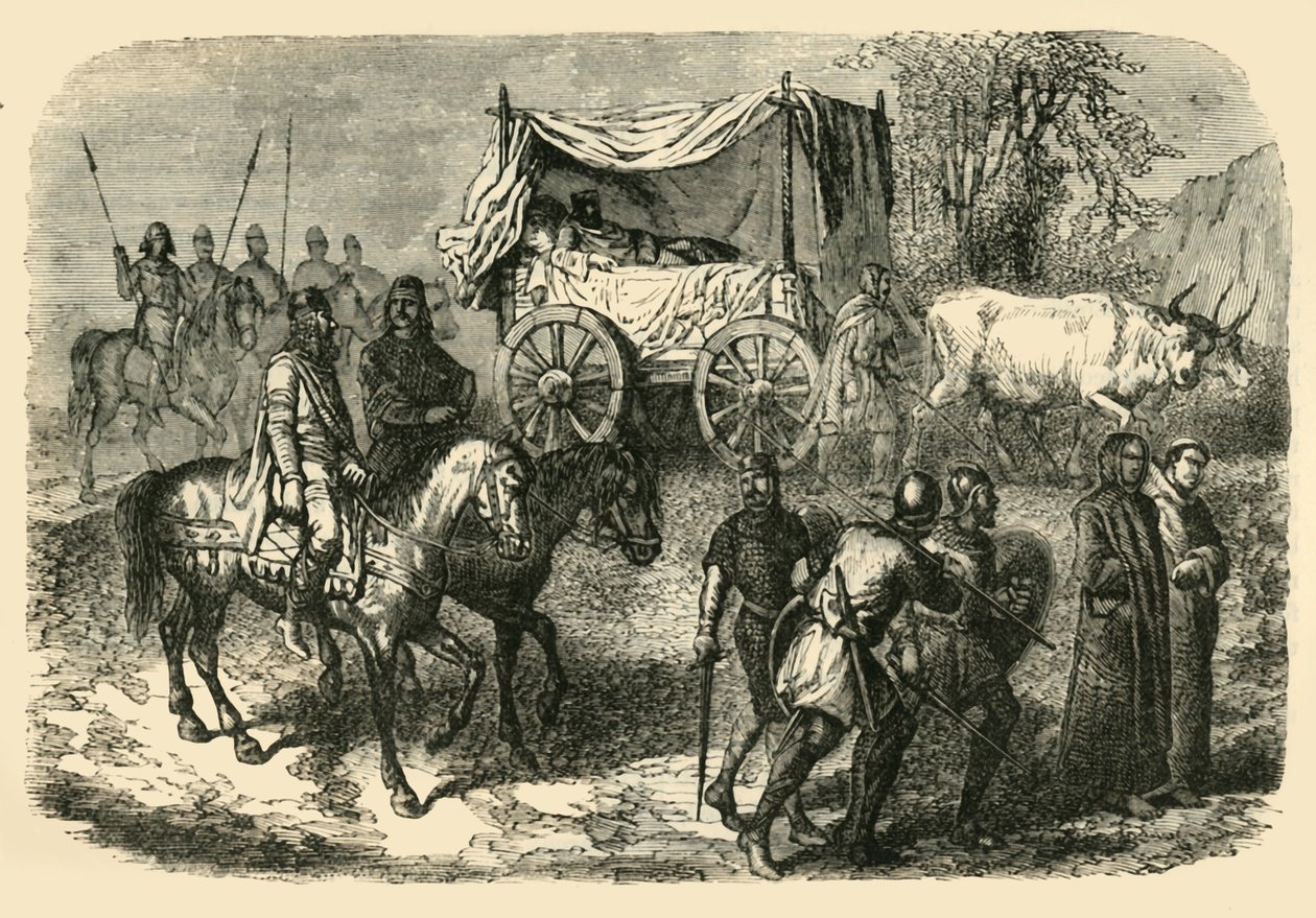 Roi Faineant Royal Sluggard de la raza merovingia, siglo VII, 1890 de Unbekannt
