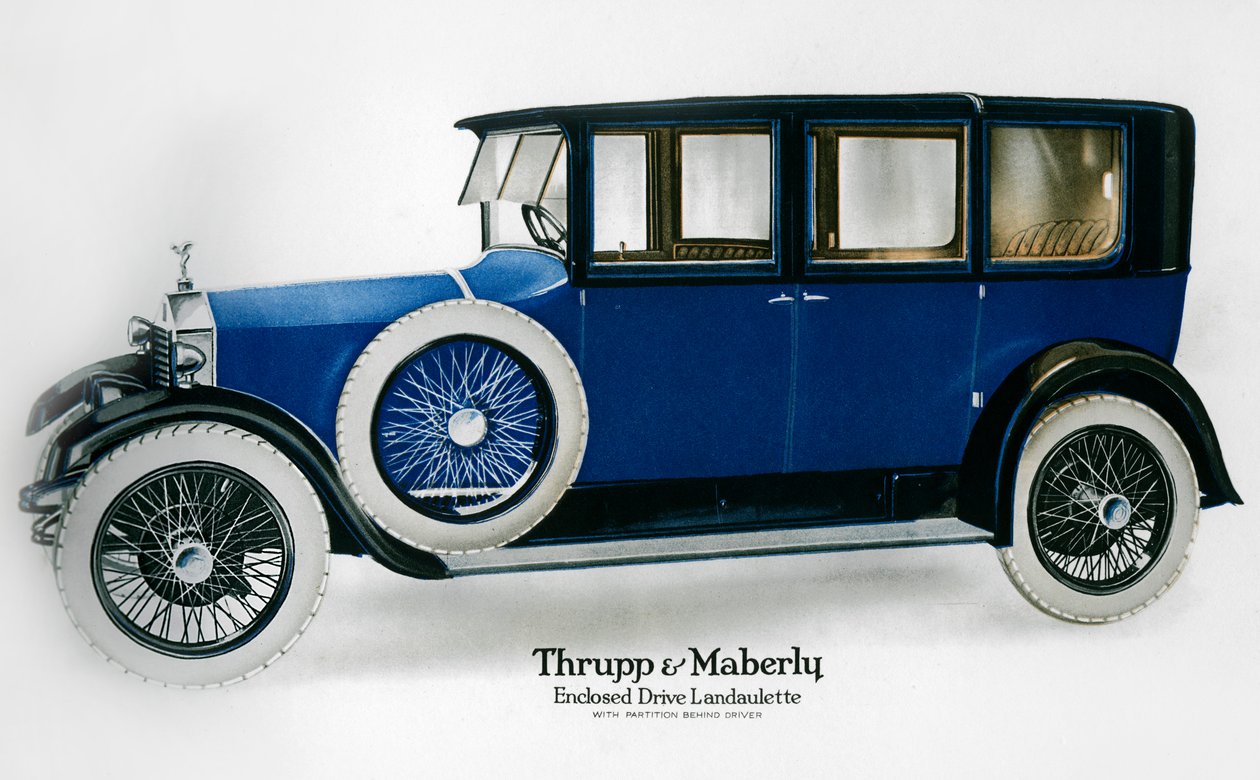 Rolls-Royce landaulette cerrado con partición detrás del conductor, c1910-1929 de Unbekannt