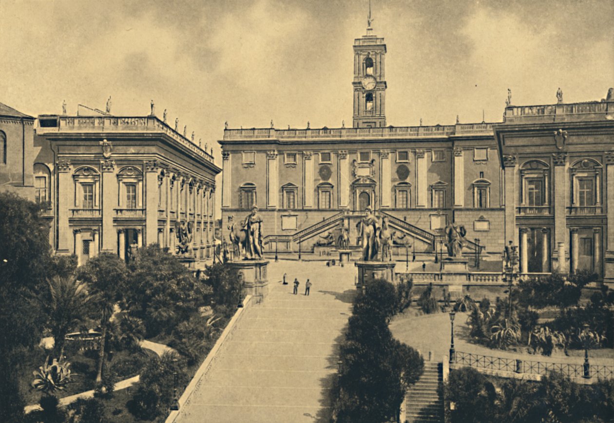 Roma - El Capitolio: en el centro el Palacio de los Senadores ahora Ayuntamiento, 1910 de Unbekannt