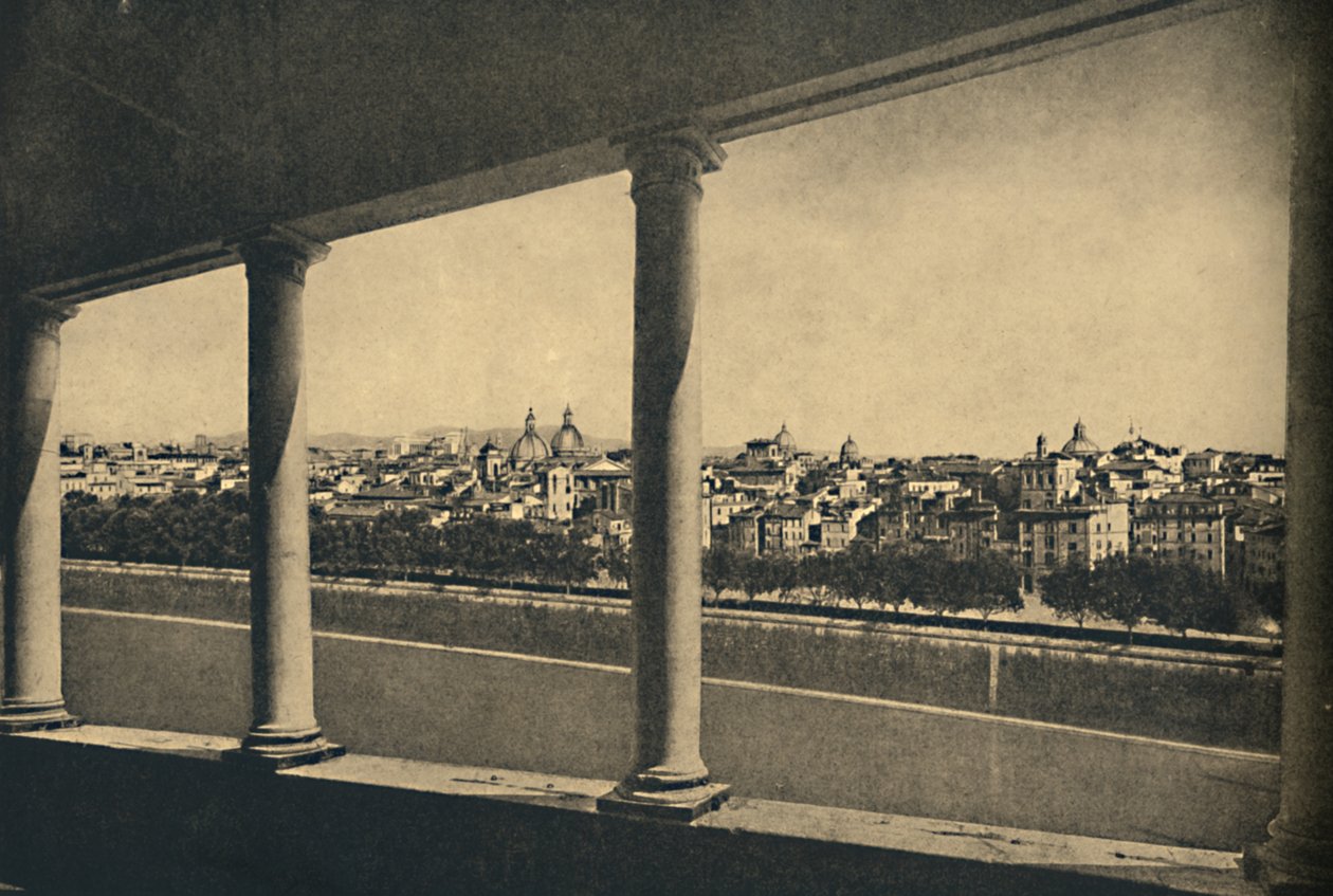 Roma - Vista de la ciudad desde la Logia de Bramante en el Castillo de San Angelo, 1910 de Unbekannt