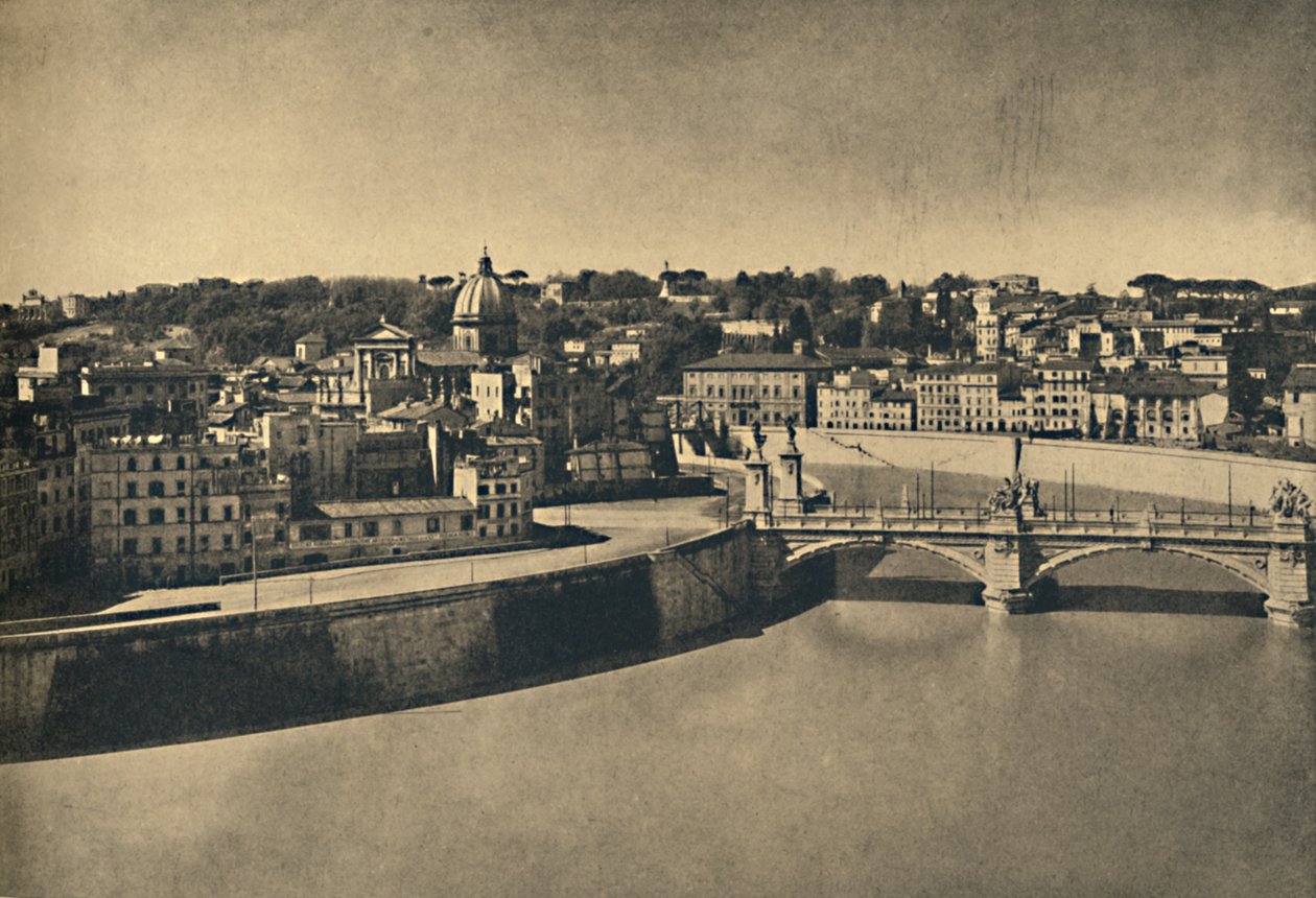 Roma - Vista del nuevo puente de Víctor Manuel de Unbekannt