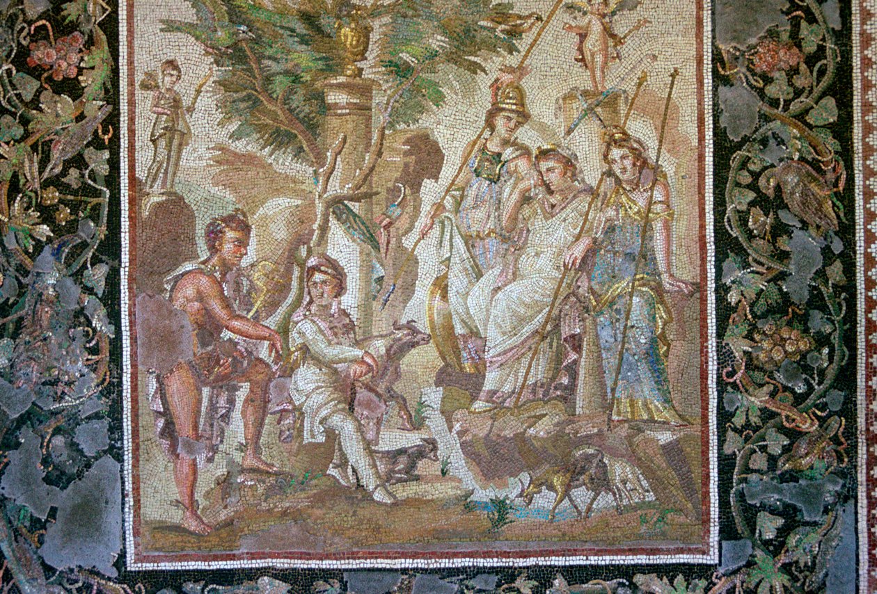 Mosaico romano del juicio de Paris de Unbekannt