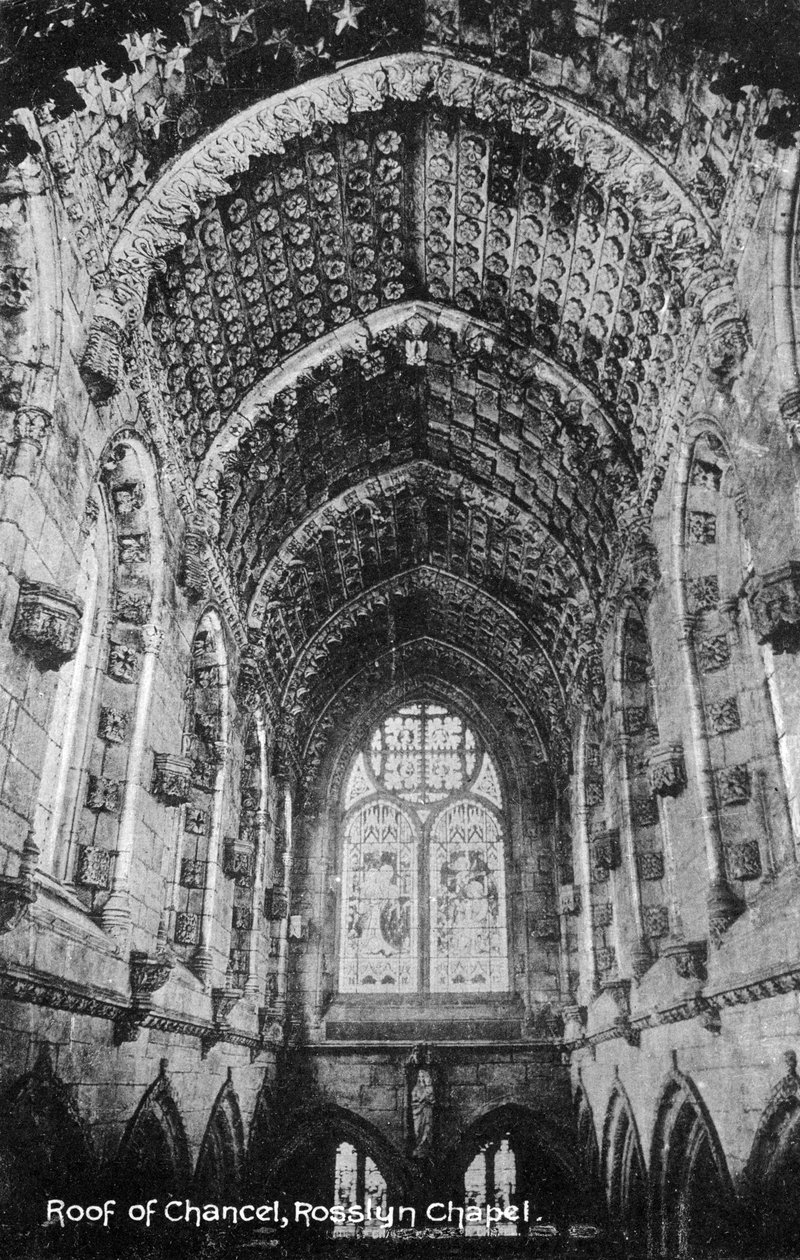 Techo del presbiterio, Capilla de Rosslyn, Midlothian, Escocia, siglo XX de Unbekannt