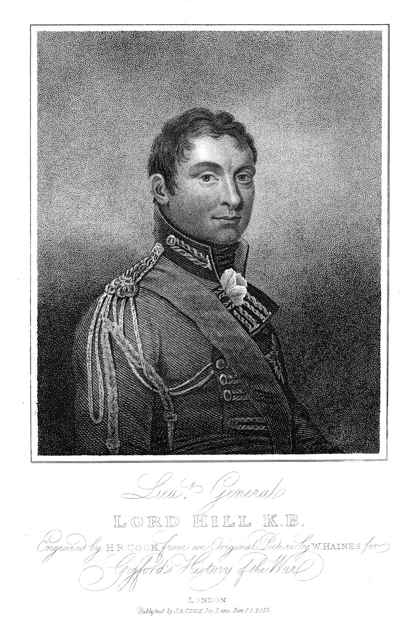 Rowland Hill, 1er Vizconde Hill, soldado inglés, 1815 de Unbekannt