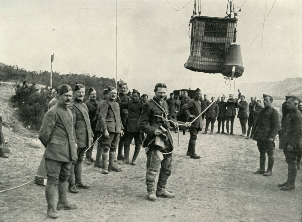 Los globos cometa de la Artillería de Campo Real eran los ojos de nuestros cañones en Francia, 1919 de Unbekannt