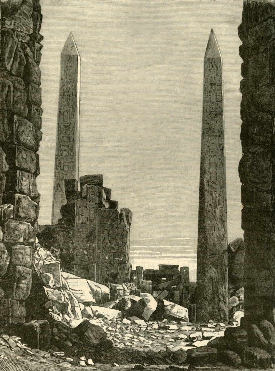 Ruinas en Karnak, 1890 de Unbekannt