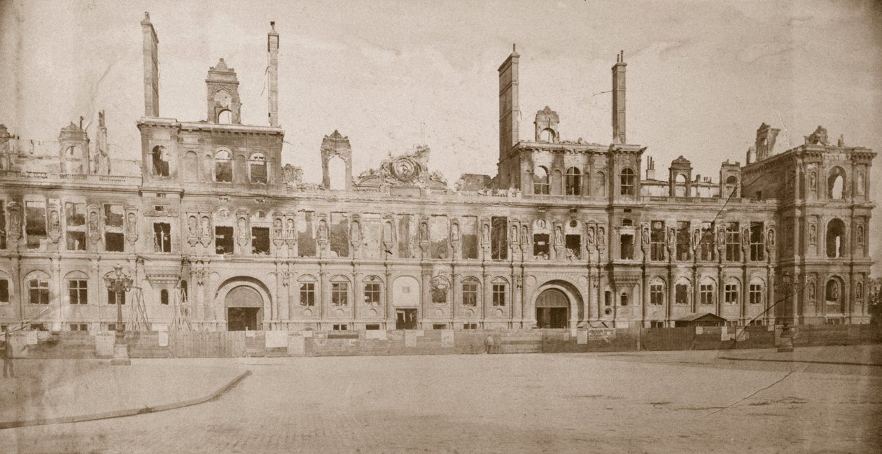 Ruinas del Hotel de Ville, París, mayo de 1871 de Unbekannt