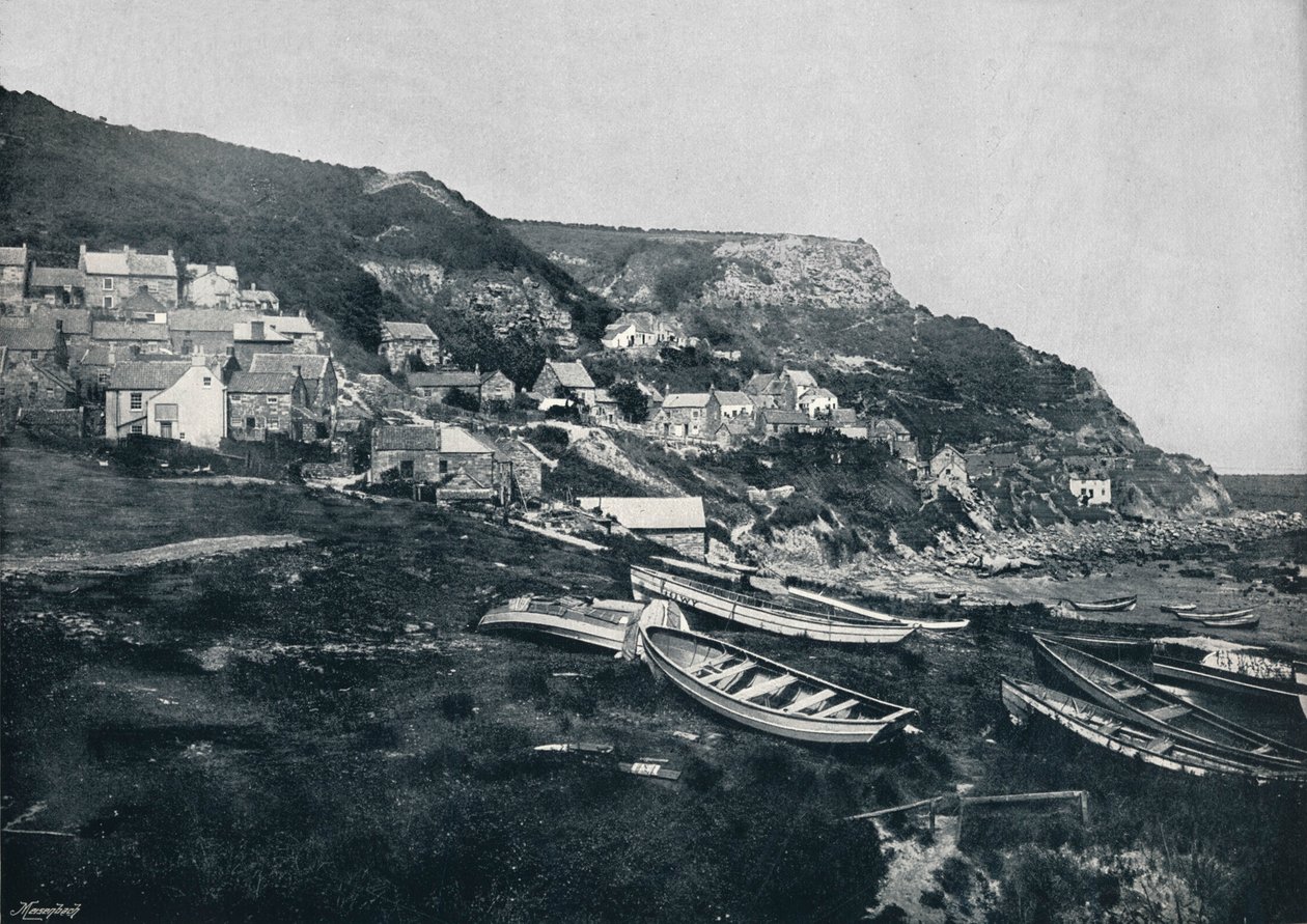 Runswick - El pueblo en los acantilados, 1895 de Unbekannt