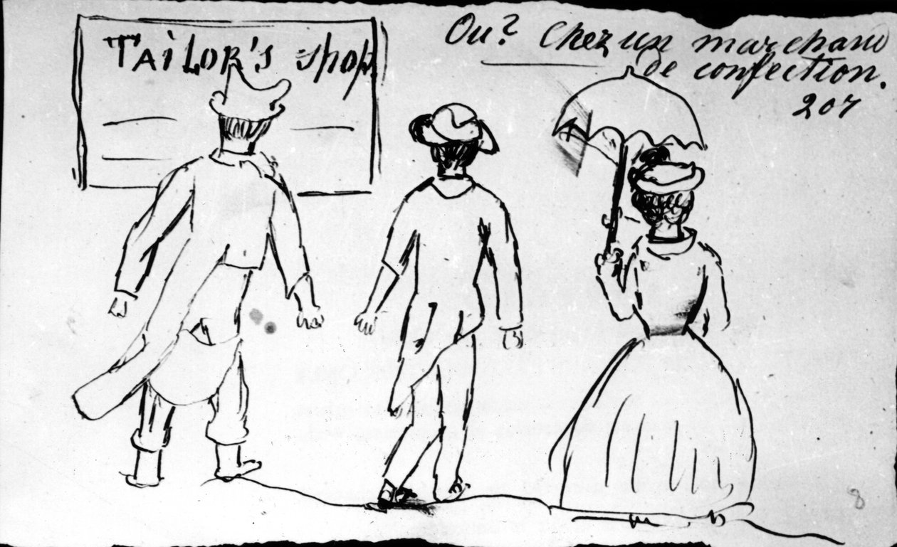 Dibujo del autor ruso León Tolstói para 