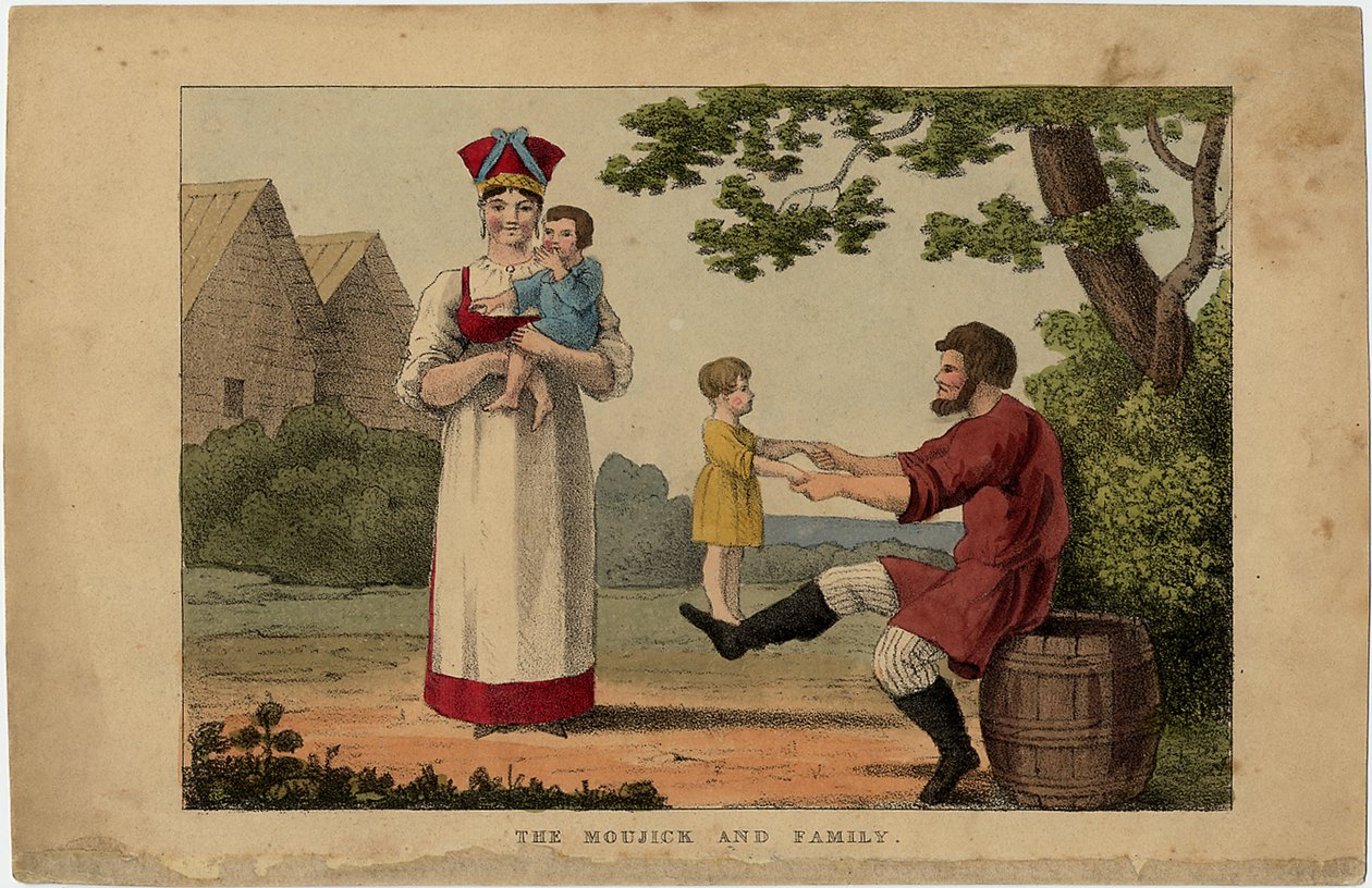 Familia campesina rusa, 1810s de Unbekannt