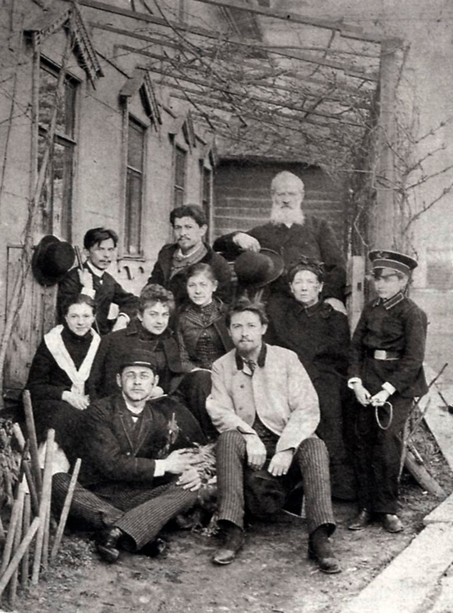 El autor ruso Antón Chéjov con familia y amigos, 1890 de Unbekannt