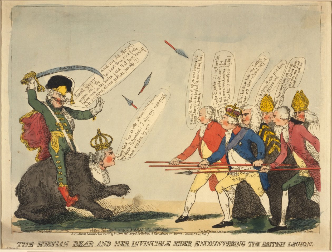 Oso ruso y su jinete invencible, 1791 de Unbekannt