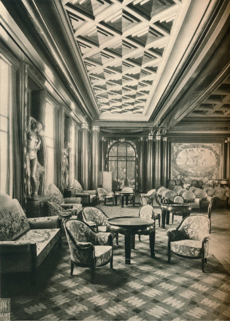 S. S Ile de France, Gran Salón, c1927 de Unbekannt