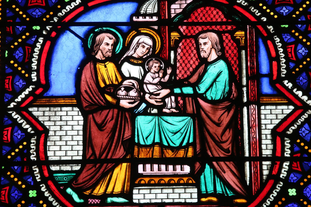 Iglesia del Sagrado Corazón. Vidriera. La Presentación de Jesús en el Templo, Moulins, Francia de Unbekannt