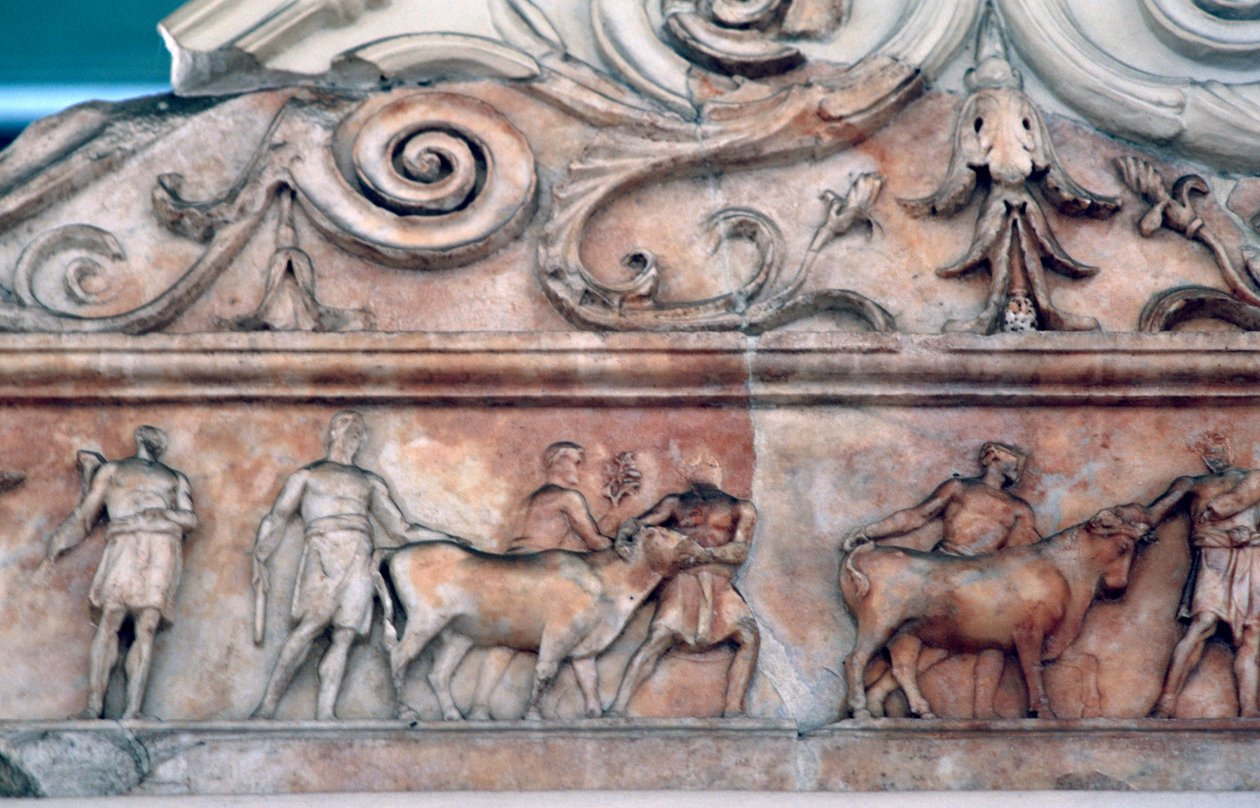Escena de sacrificio en el Ara Pacis, Roma de Unbekannt