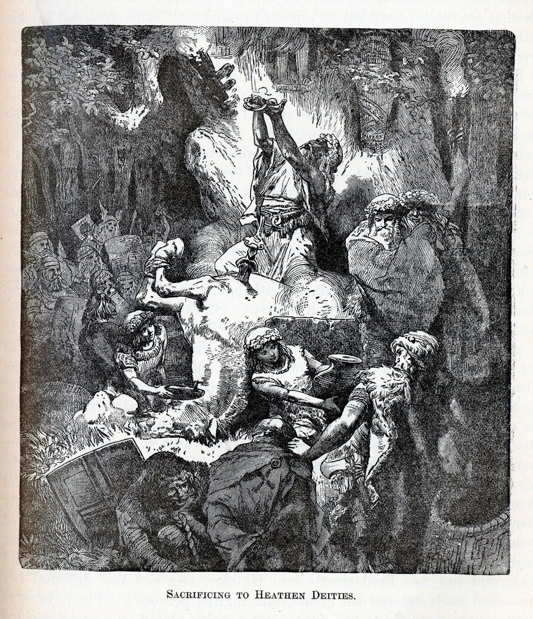 Sacrificio a deidades paganas, 1882 de Unbekannt