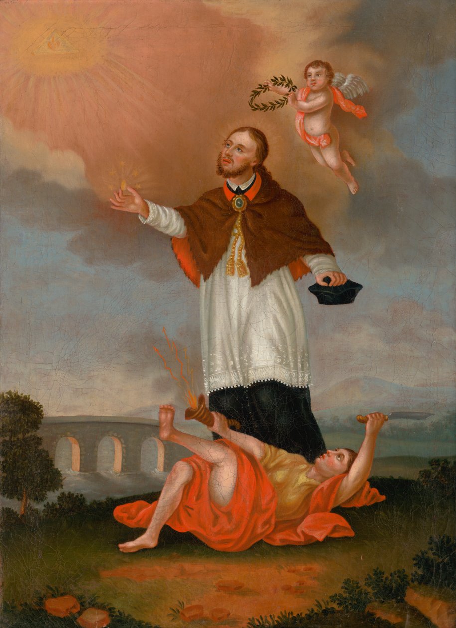 San Juan de Nepomuceno Glorificado por los Ángeles de Unbekannt