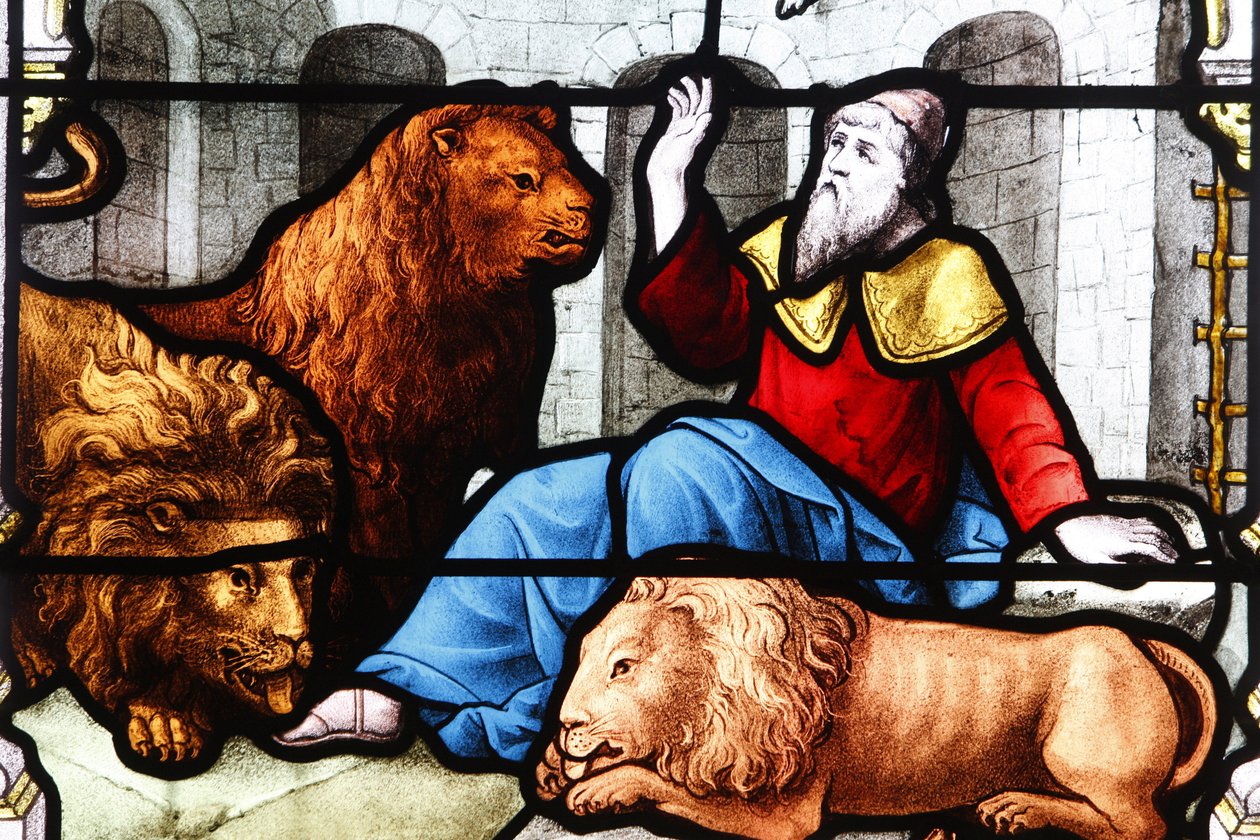 Iglesia de San Aignan, Daniel en el foso de los leones, Chartres, Francia de Unbekannt