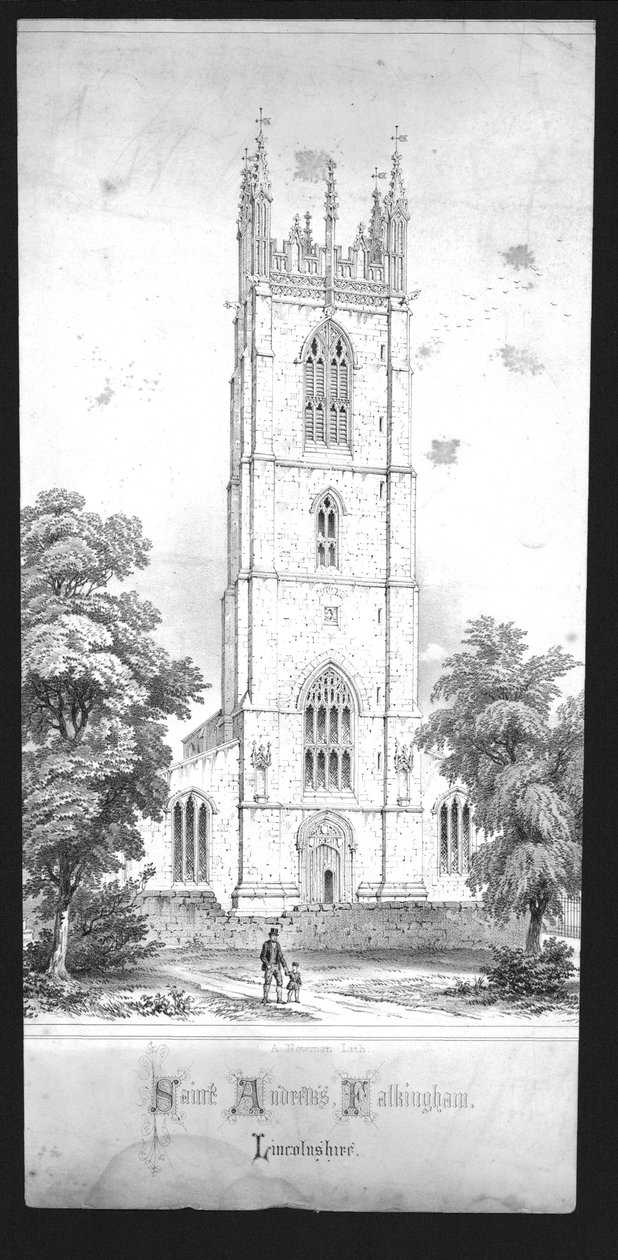 Iglesia de San Andrés, Falkingham, Lincolnshire, principios del siglo XIX de Unbekannt
