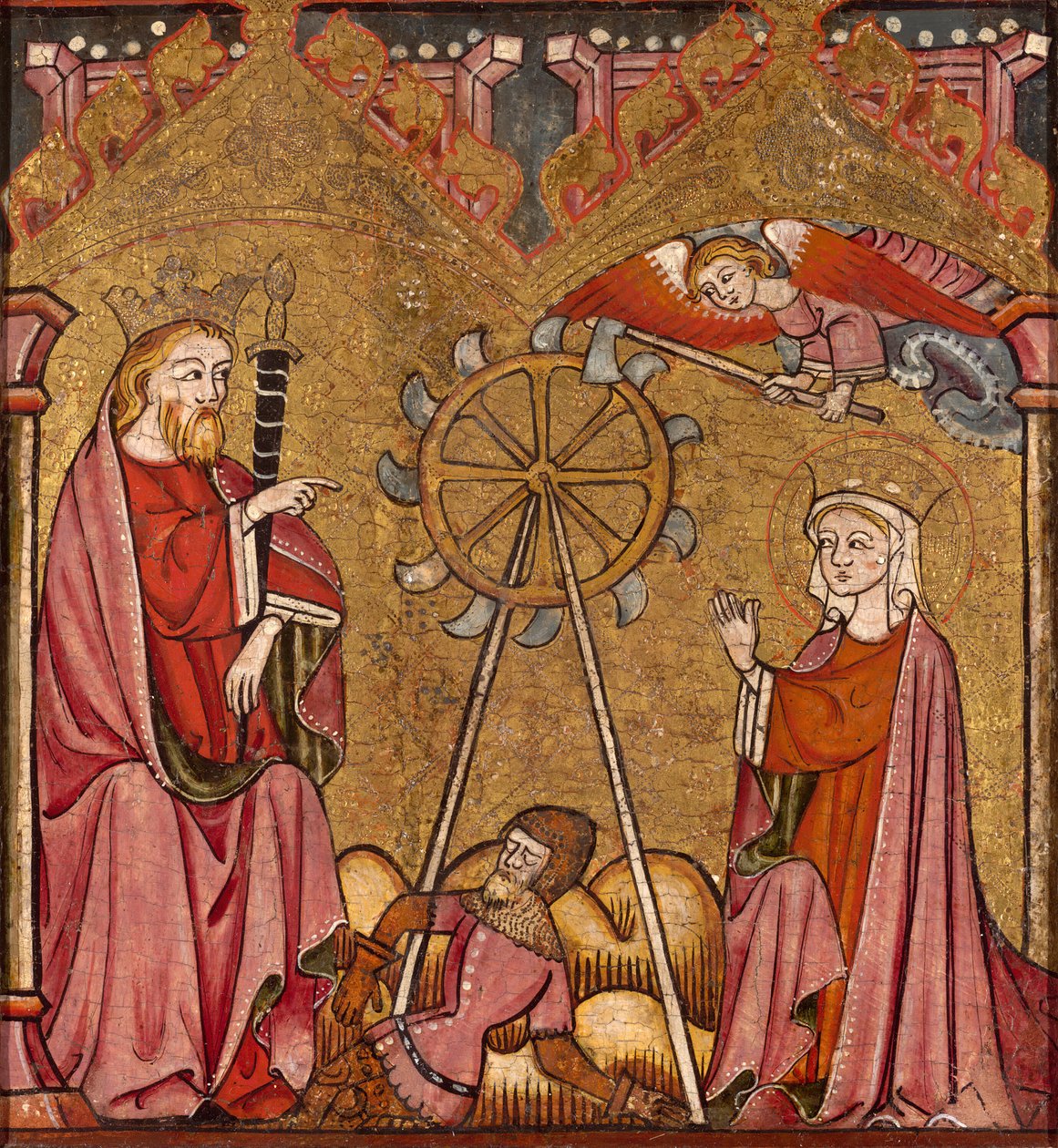 Santa Catalina liberada de la rueda, 1375-1400 de Unbekannt