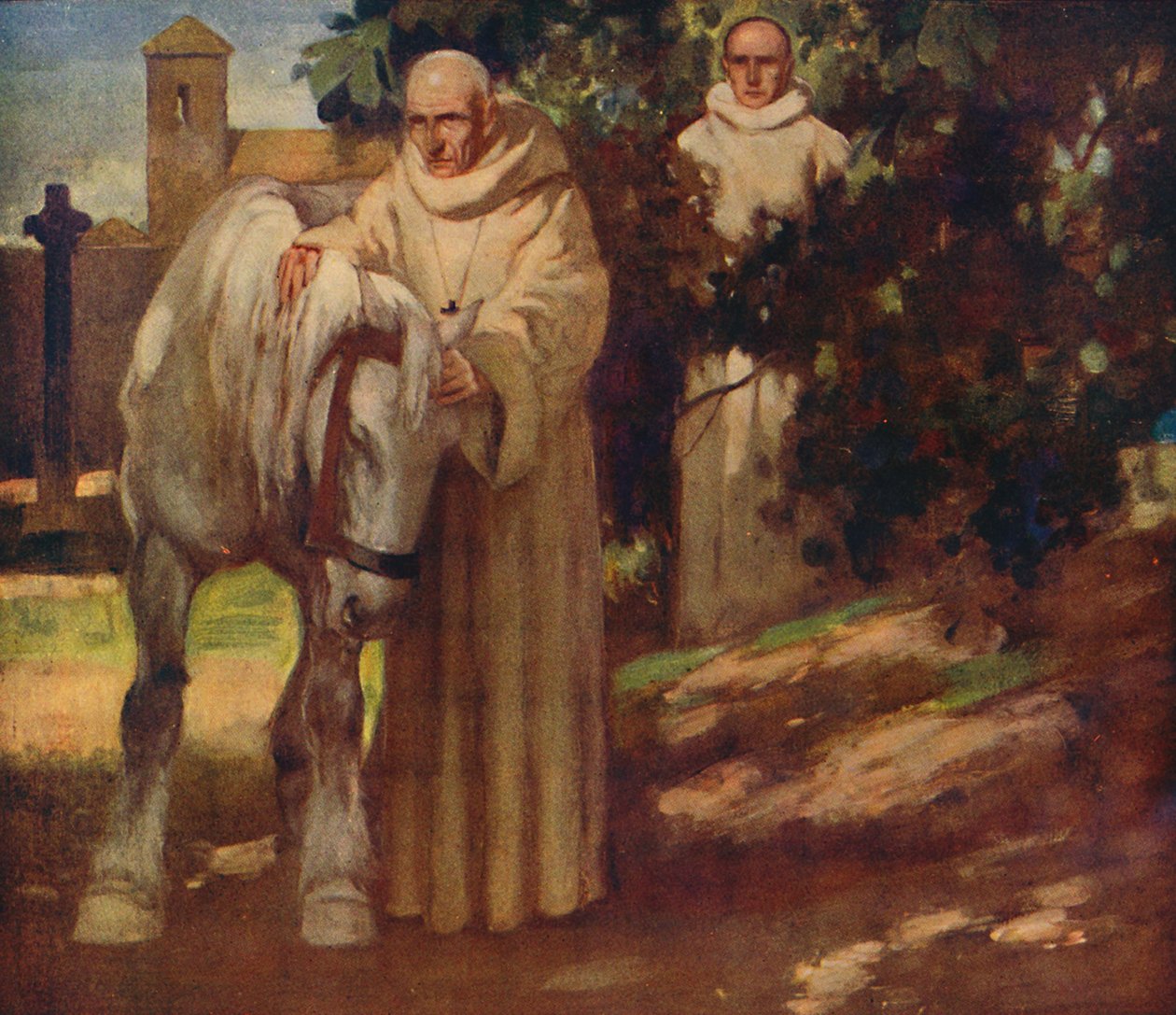 San Columba y el caballo blanco, 1912 de Unbekannt