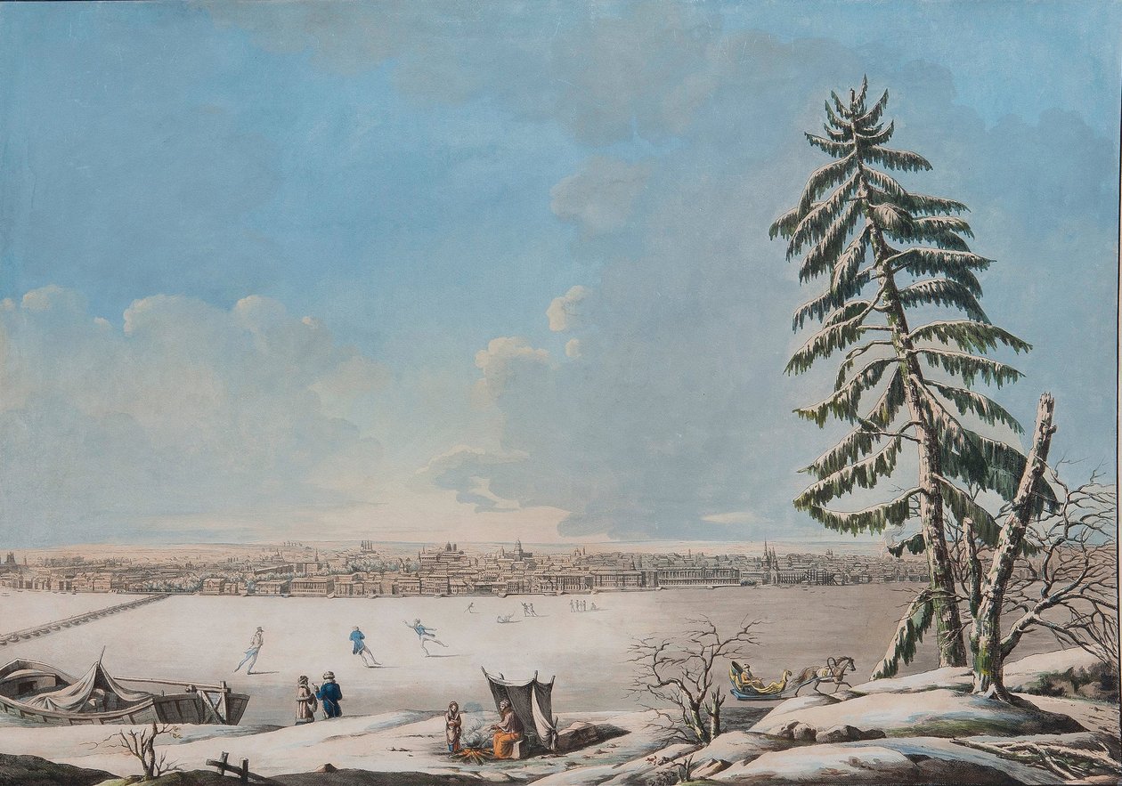 San Petersburgo: Vista sobre el río Neva, principios del siglo XIX de Unbekannt