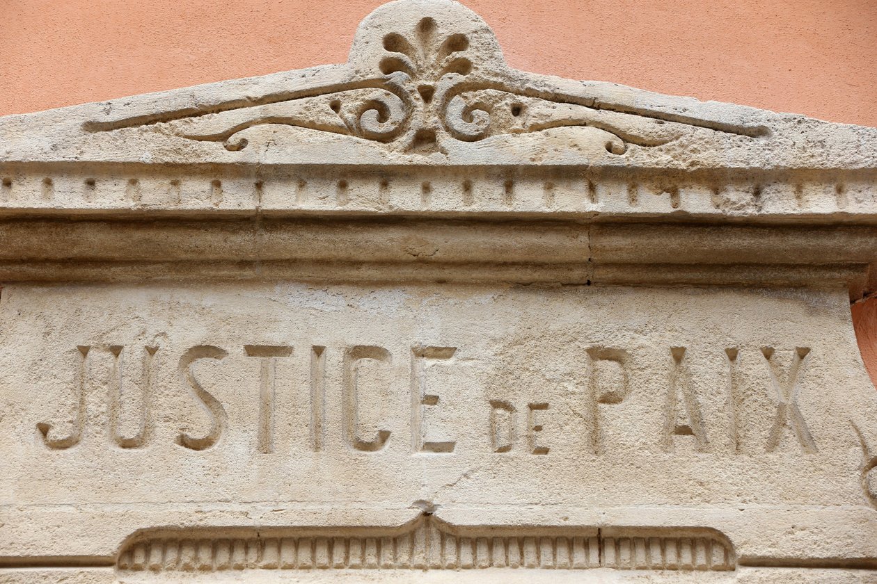 Saint-Tropez, ayuntamiento. Justicia y paz, Saint-Tropez, Francia de Unbekannt