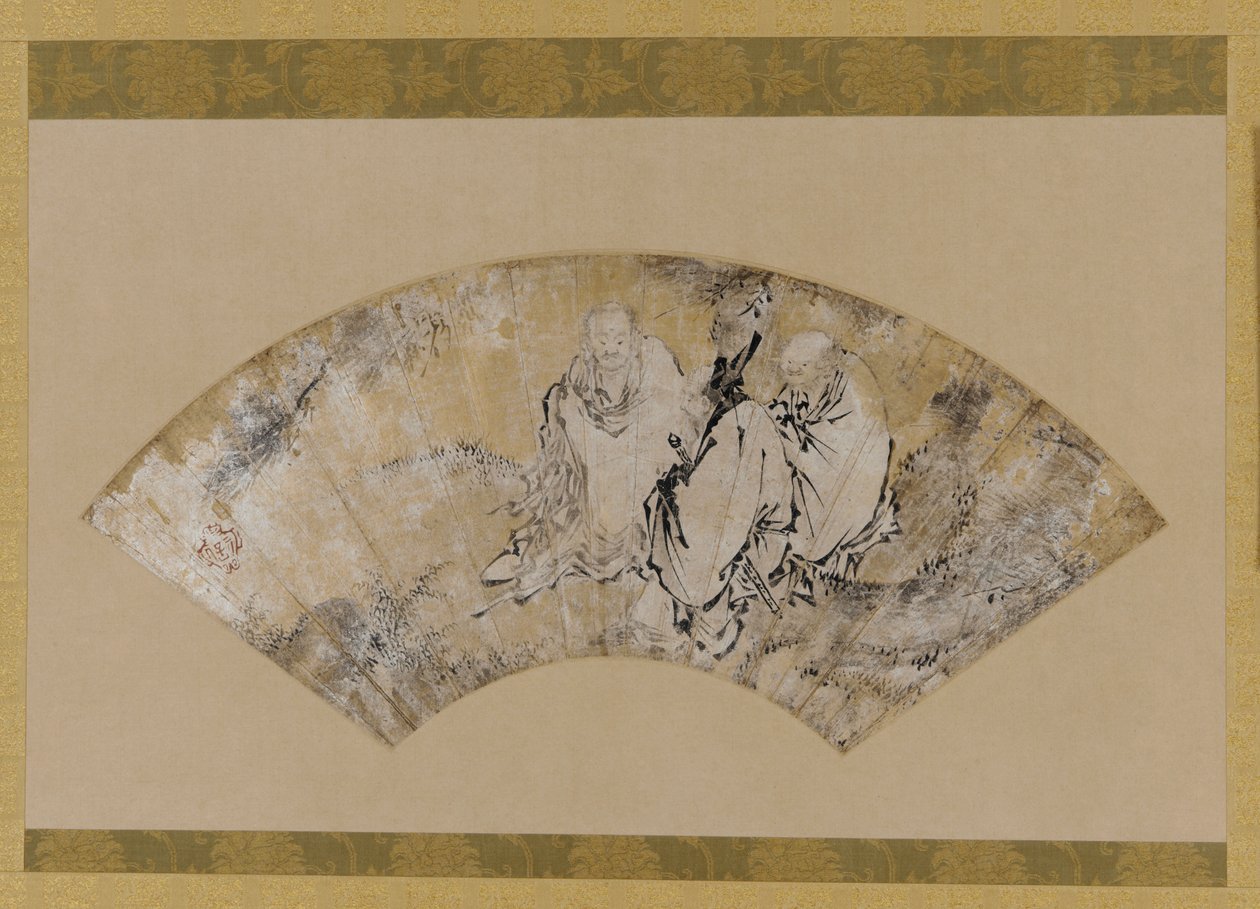 Sakyamuni, Confucio y Lao-tzu bajo un pino, período Muromachi, 1392-1568 de Unbekannt