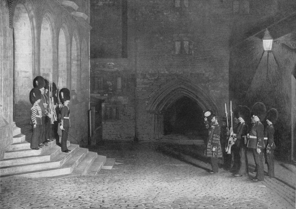 Saludando las llaves del rey en la Torre de Londres, c1903 de Unbekannt