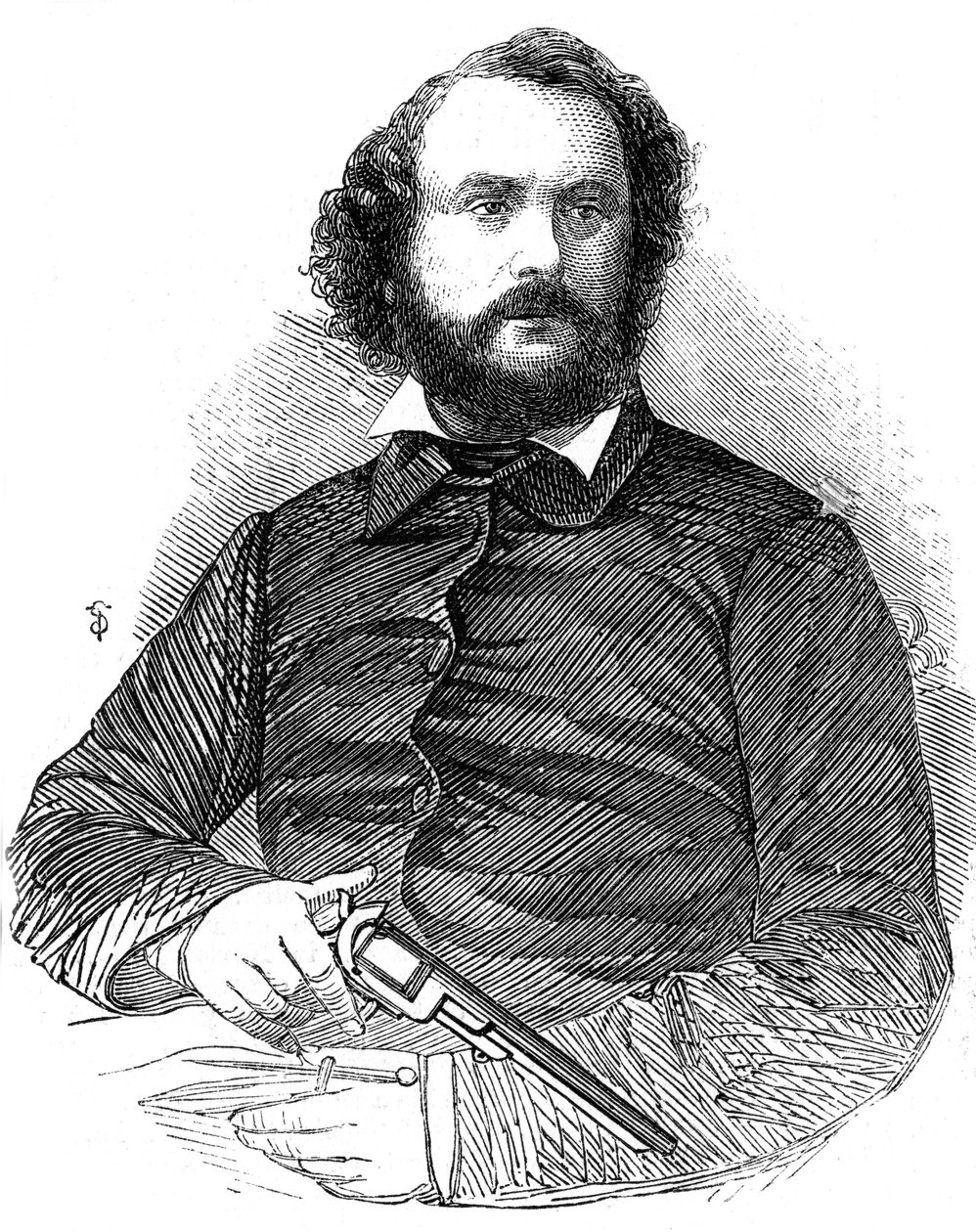 Samuel Colt 1814-1862, inventor del revólver Colt, 1856 de Unbekannt