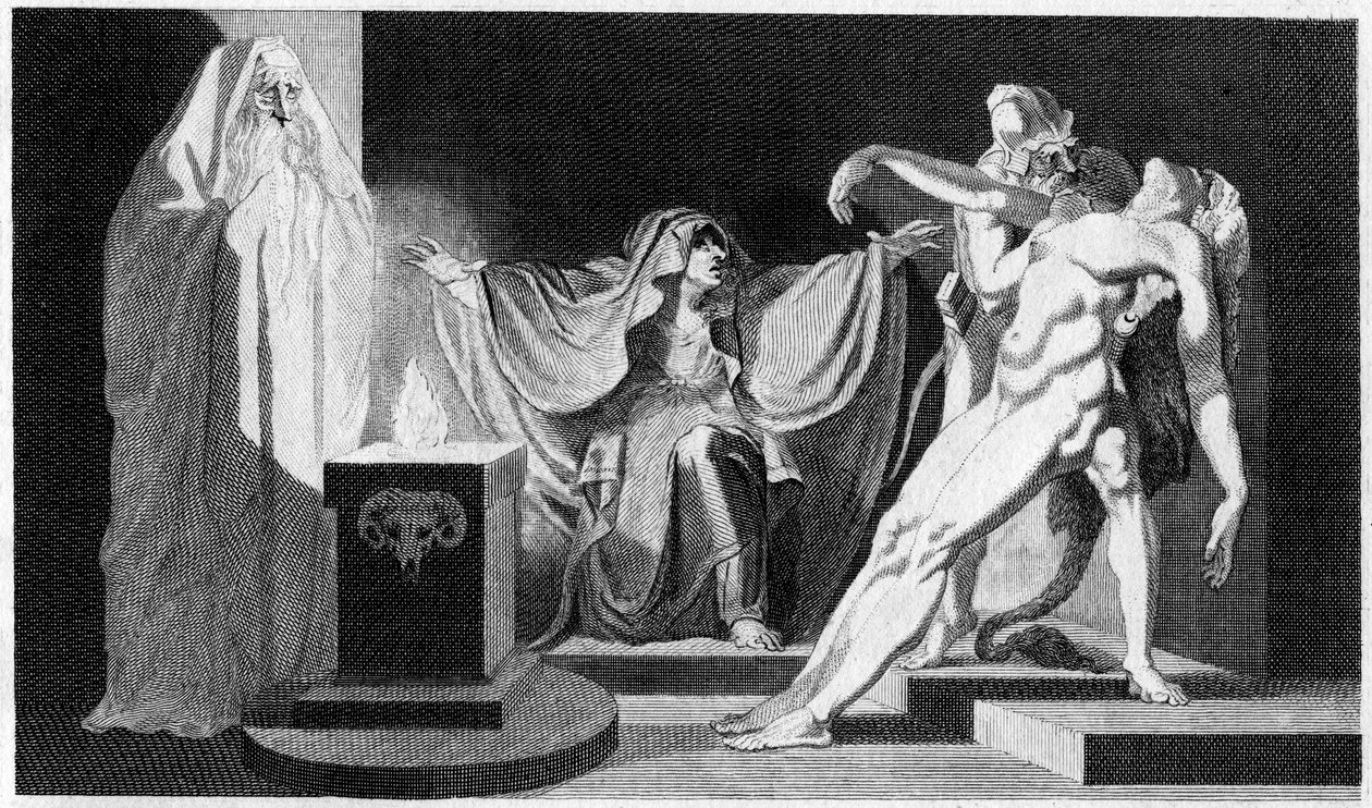 Saúl y la bruja de Endor, 1792 de Unbekannt