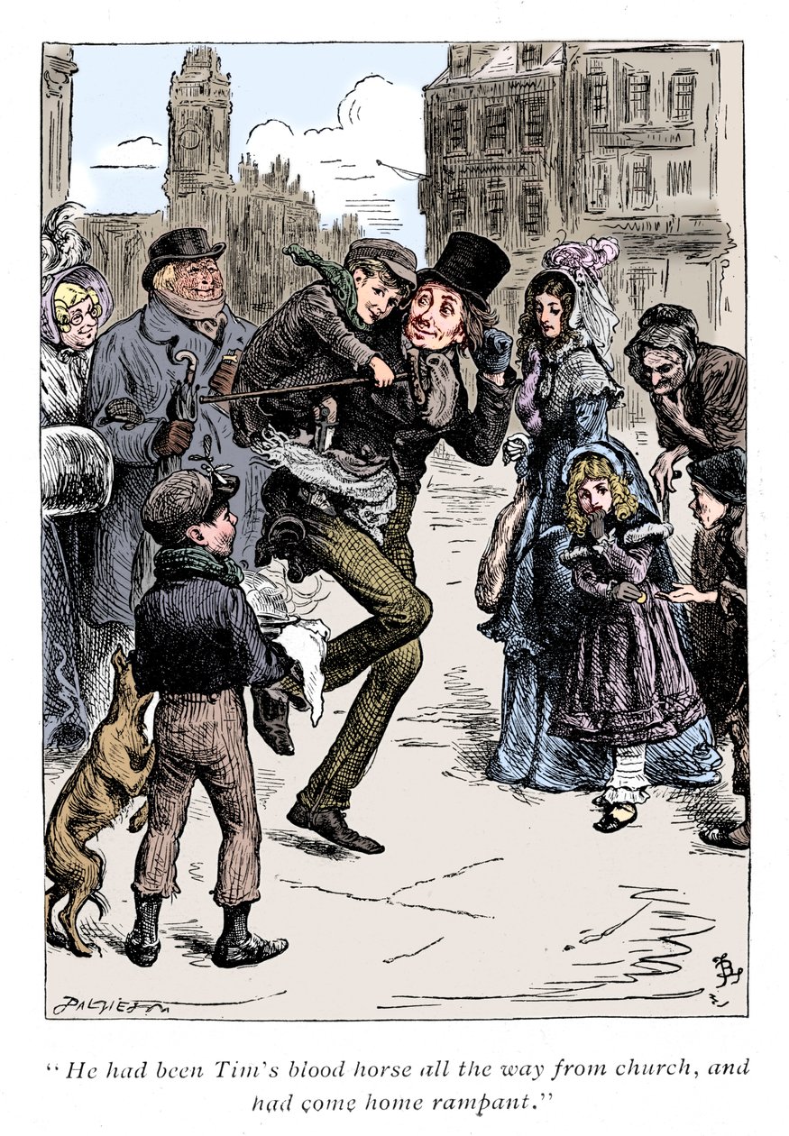 Escena de Un cuento de Navidad de Charles Dickens, 1843 de Unbekannt
