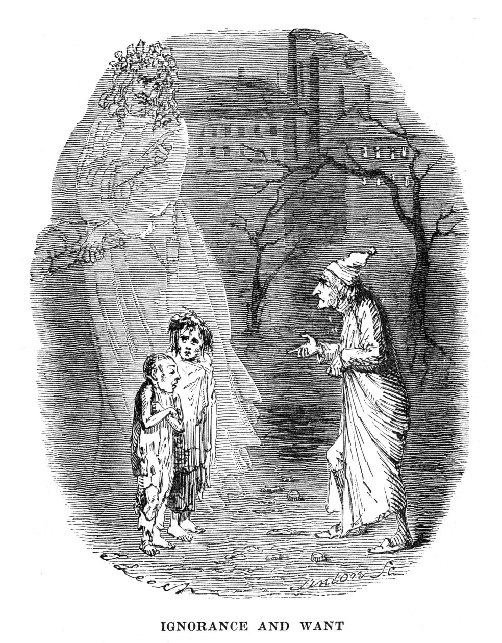 Escena de Un cuento de Navidad de Charles Dickens, 1843 de Unbekannt