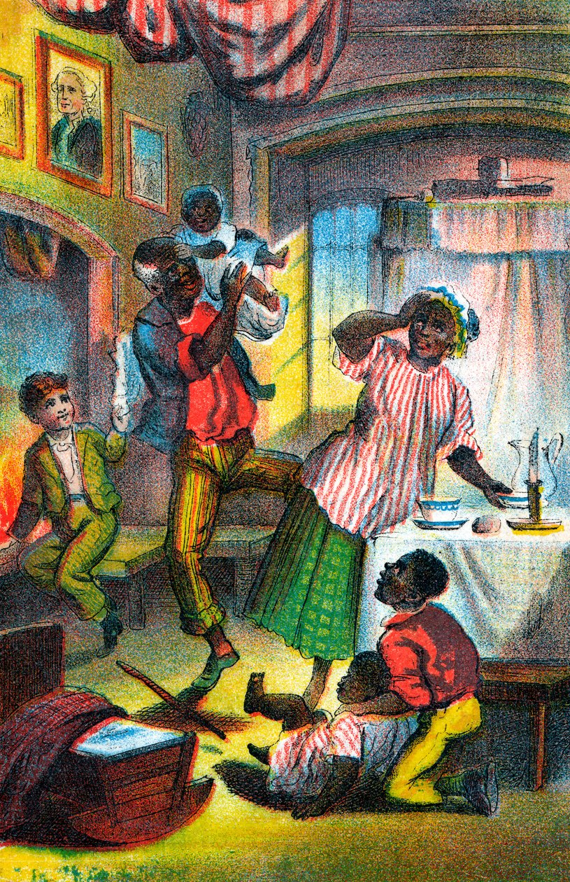 Escena de La cabaña del tío Tom de Harriet Beecher Stowe, c. 1870 de Unbekannt